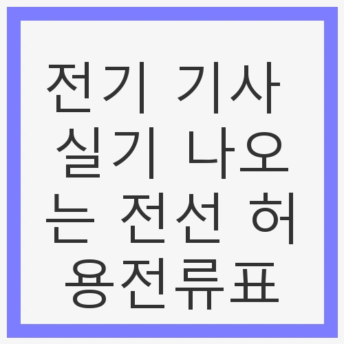 전선 허용전류의 중요성