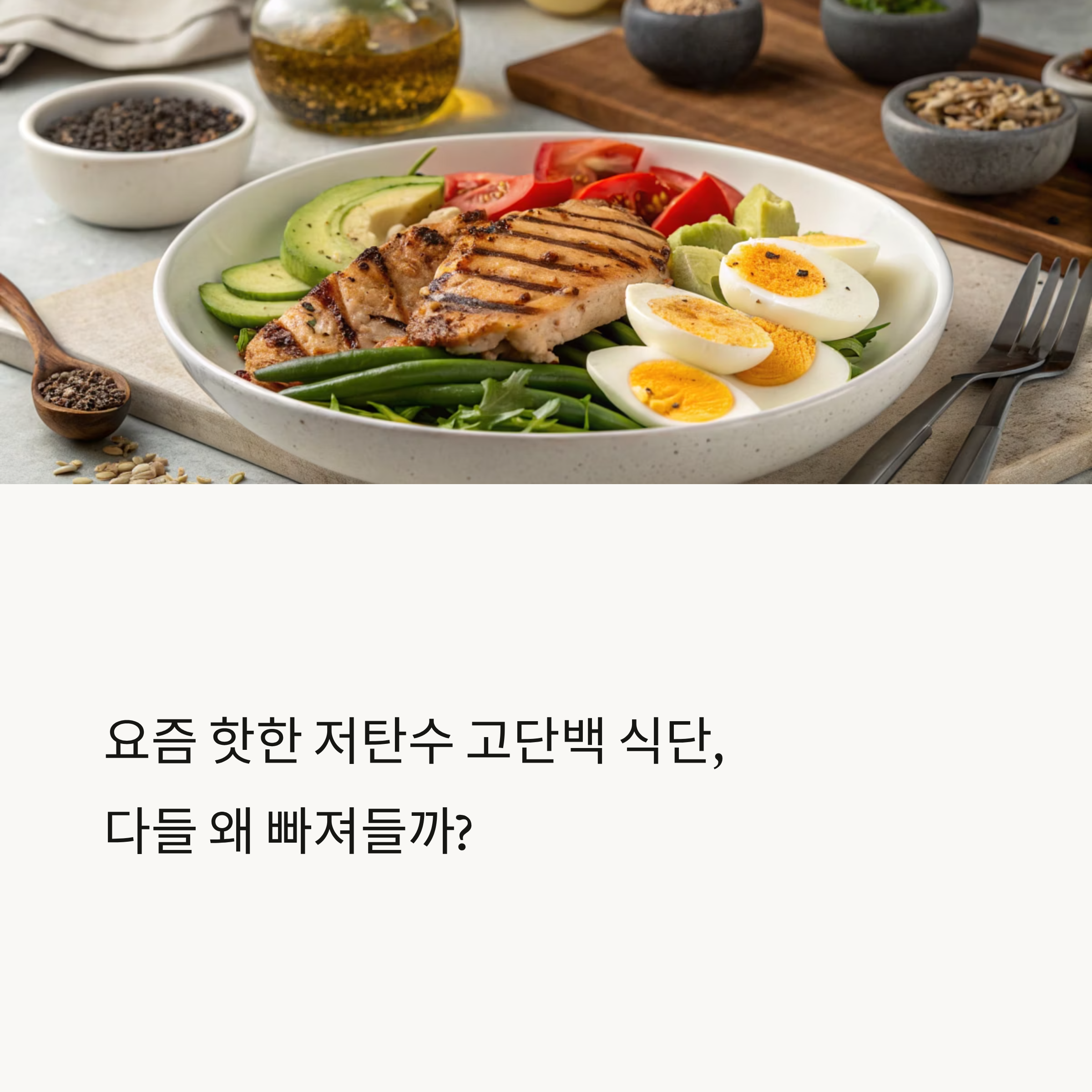 요즘 핫한 저탄수 고단백 식단