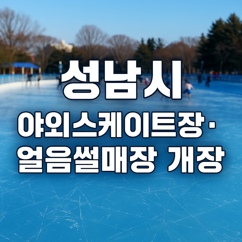 성남시 야외스케이트장&middot;얼음썰매장 개장