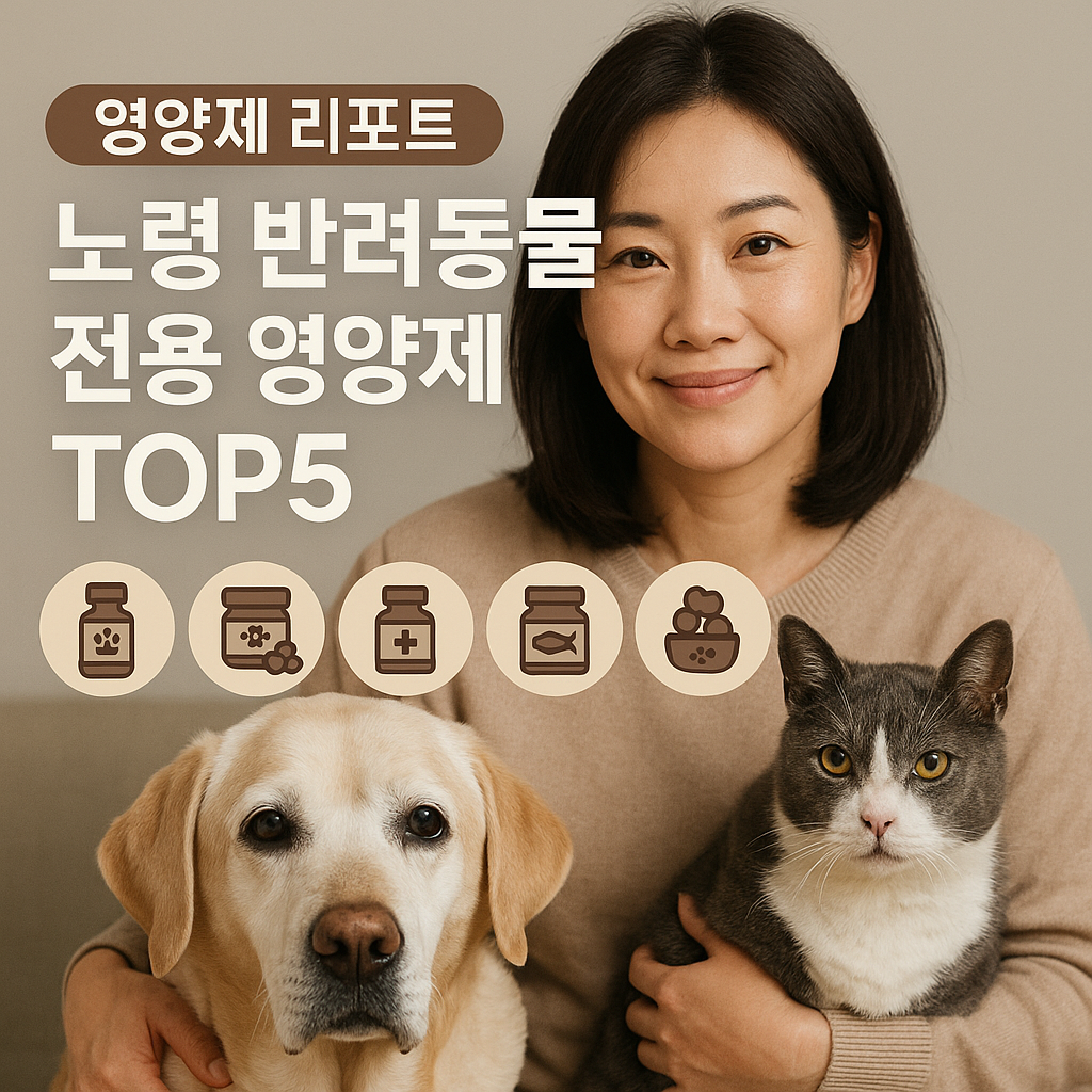 [영양제 리포트] 노령 반려동물 전용 영양제 TOP5 ｜ 효과·성분·비교 정리