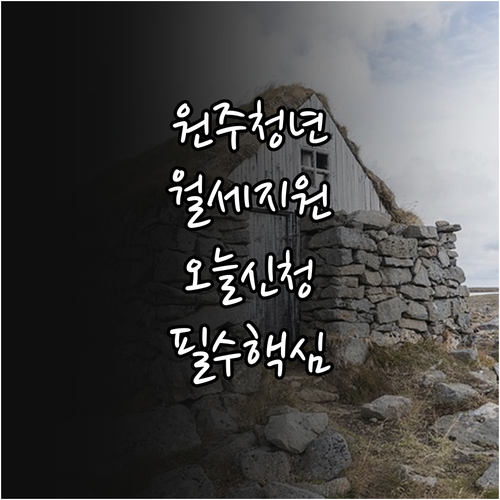 2026 원주시 청년월세지원 방문 및..