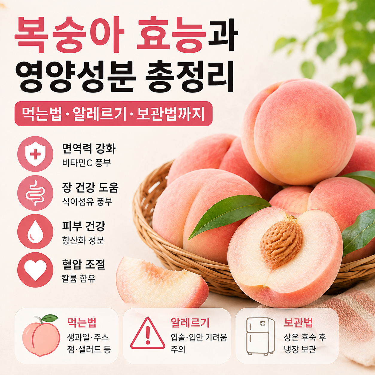 복숭아 효능