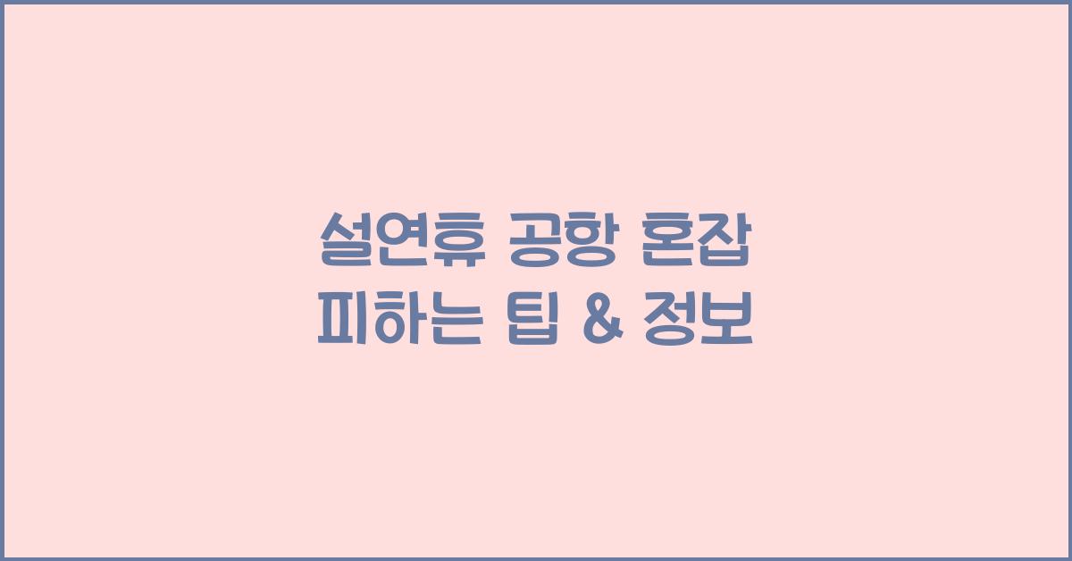 설연휴 공항