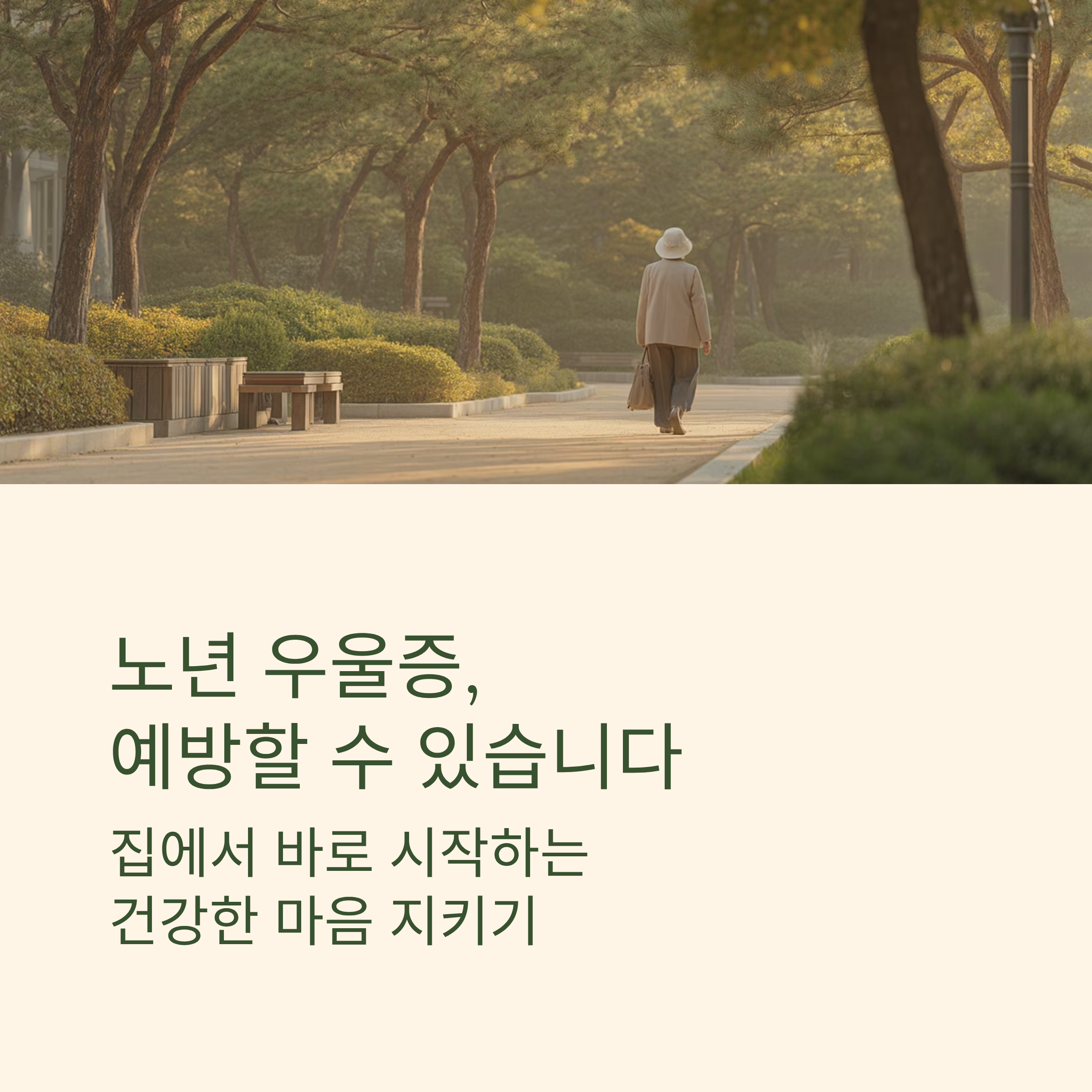 노년 우울증 예방할 수 있습니다