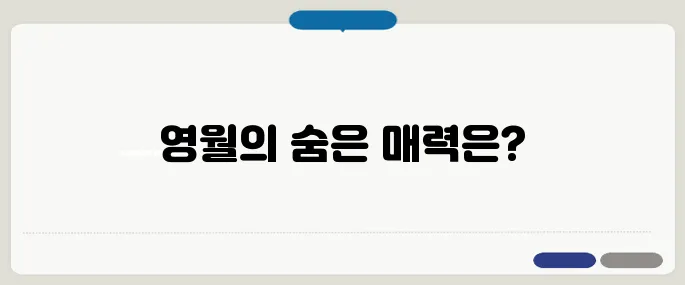 영월 가볼만한곳 자연·맛집 코스 총정리