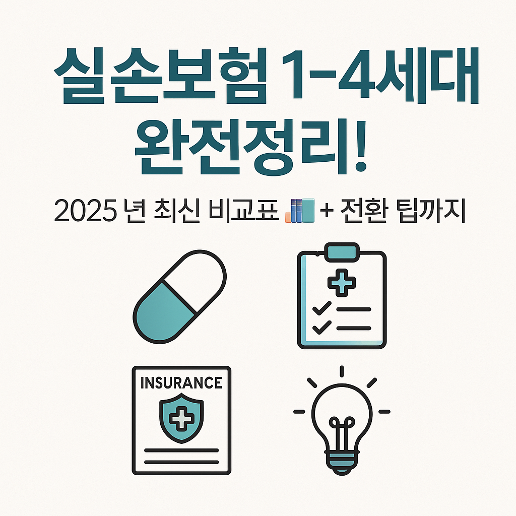 1~4세대 실손보험 비교! 나에게 맞는 최적의 선택법