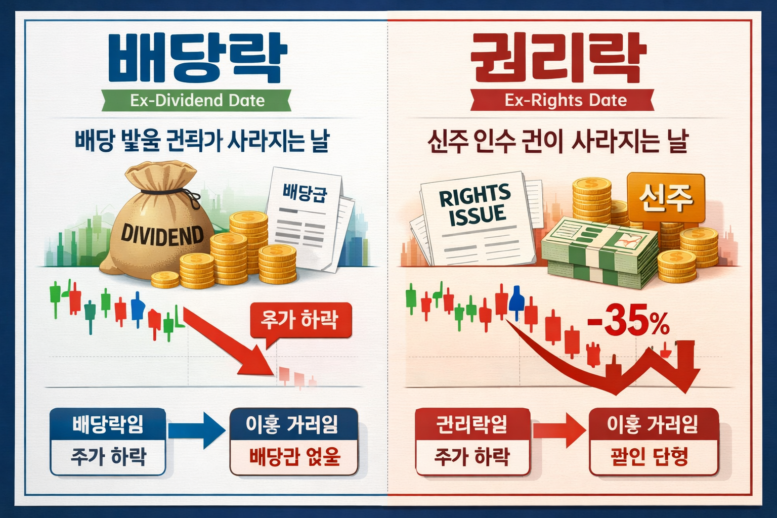 배당락과 권리락