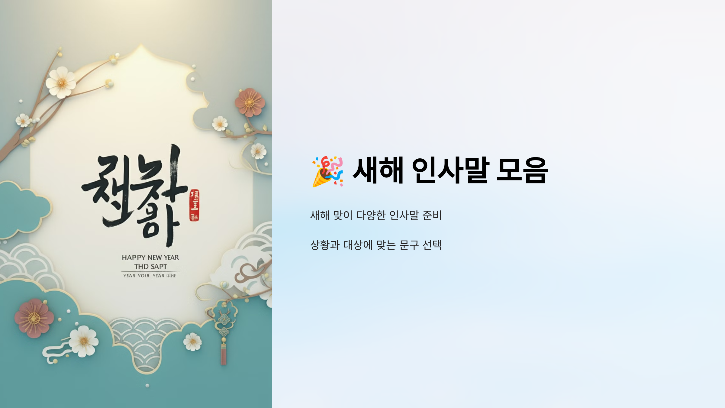 새해 인사말