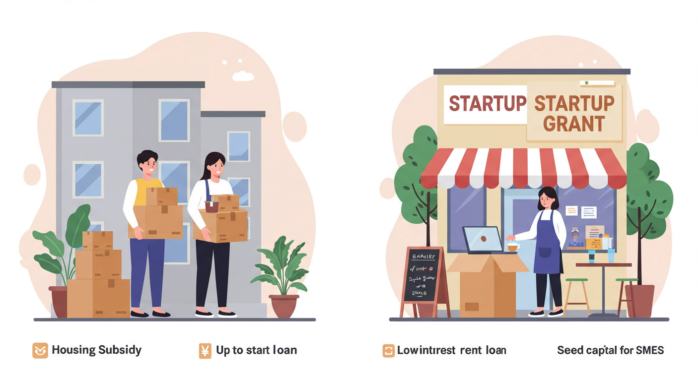 주거 vs 창업 지원금 관련 사진