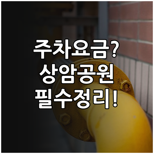 평화의공원 및 난지천공원 주차장 요금..