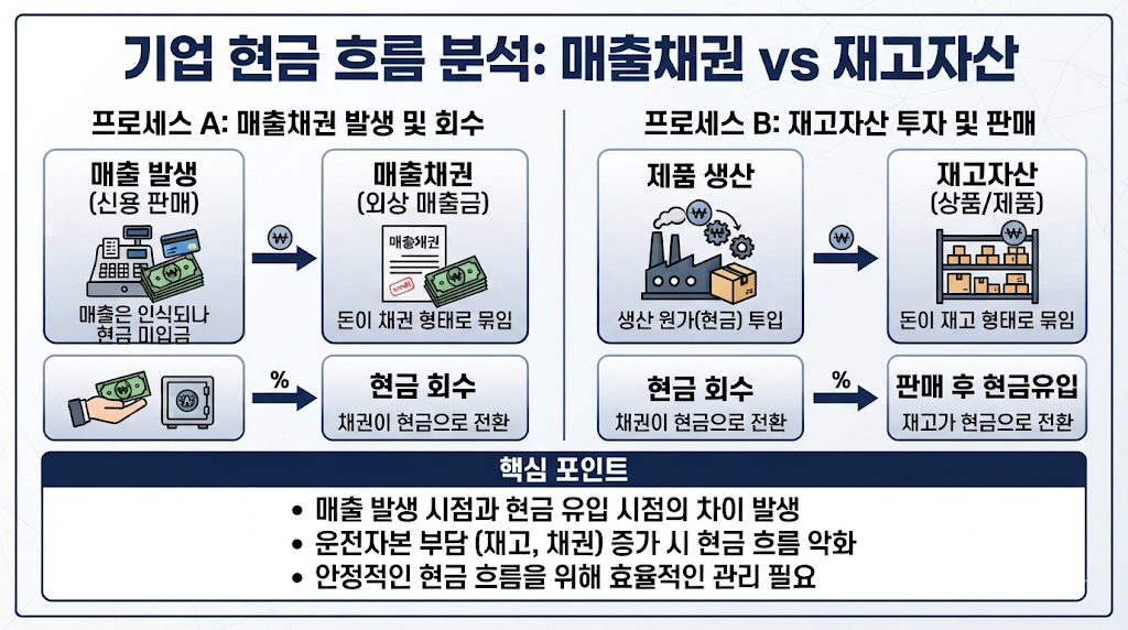 매출채권과 재고자산이 기업 현금흐름에 미치는 영향
