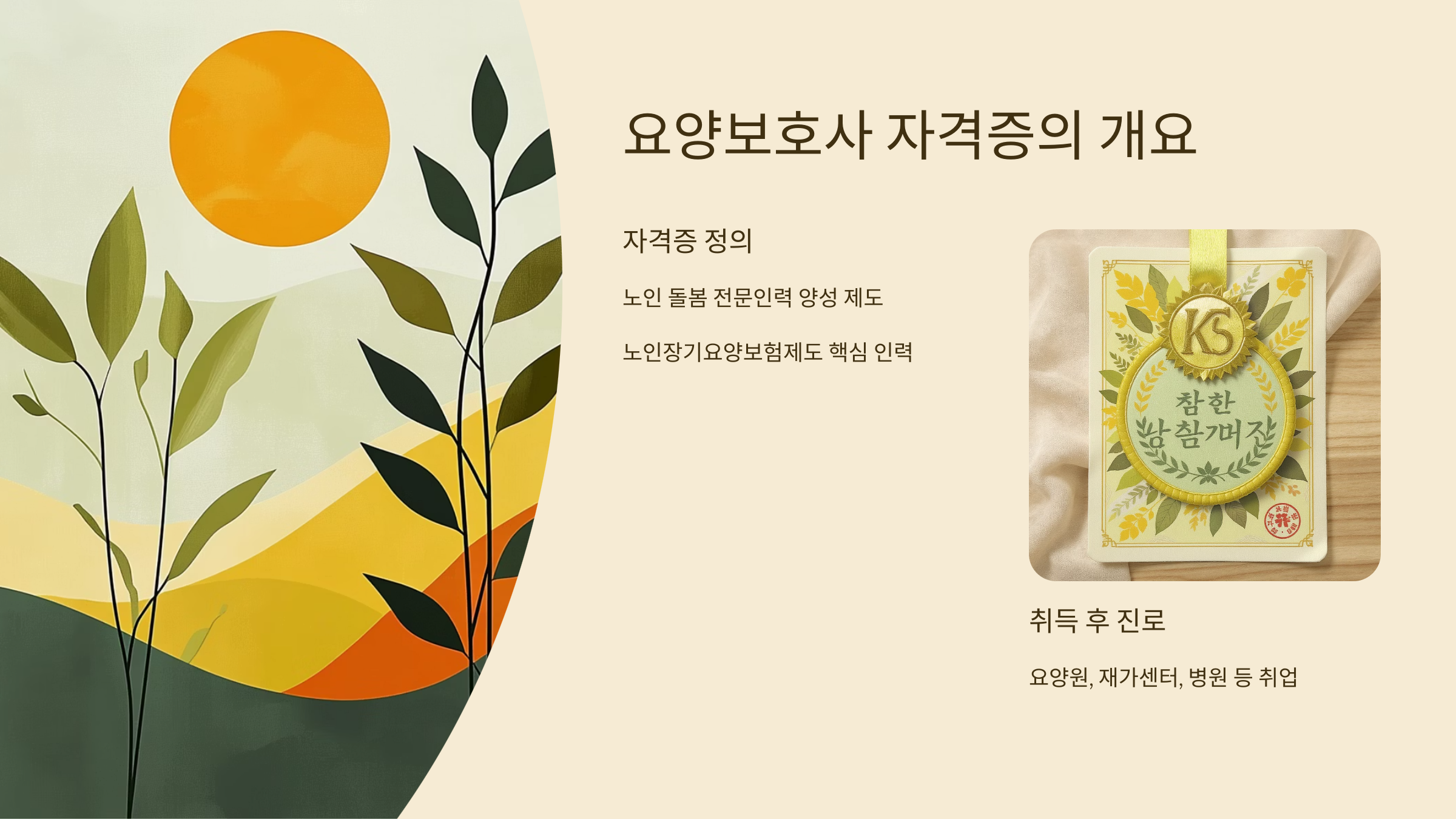 요양보호사 자격증의 개요