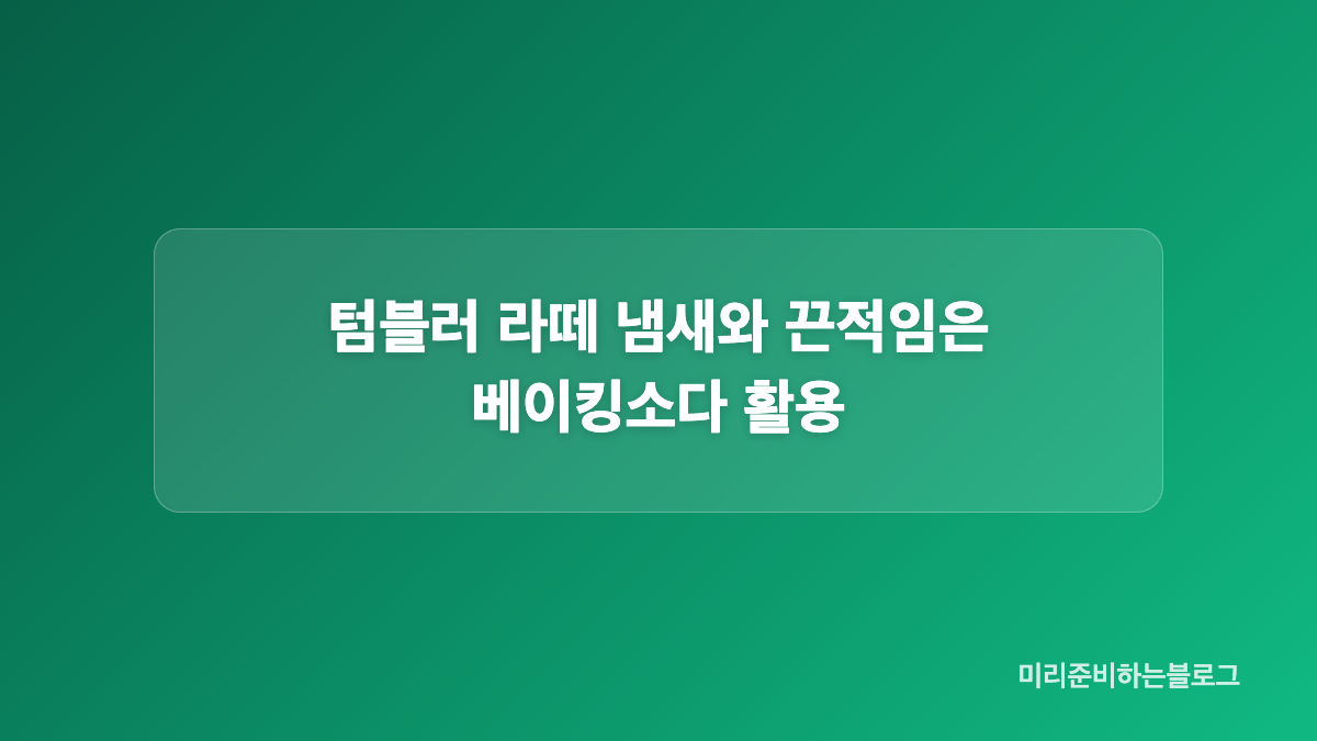 텀블러 커피 얼룩과 물때는 구연산으로 세척