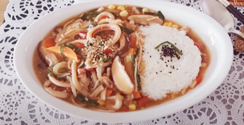 오징어 볶음 덮밥