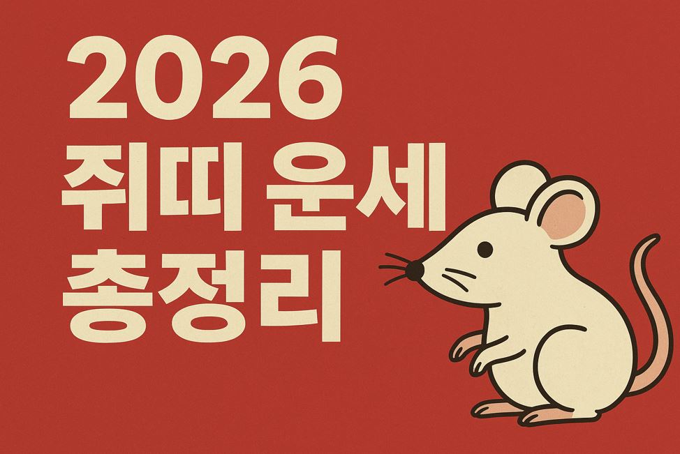 2026년 쥐띠 운세 총정리