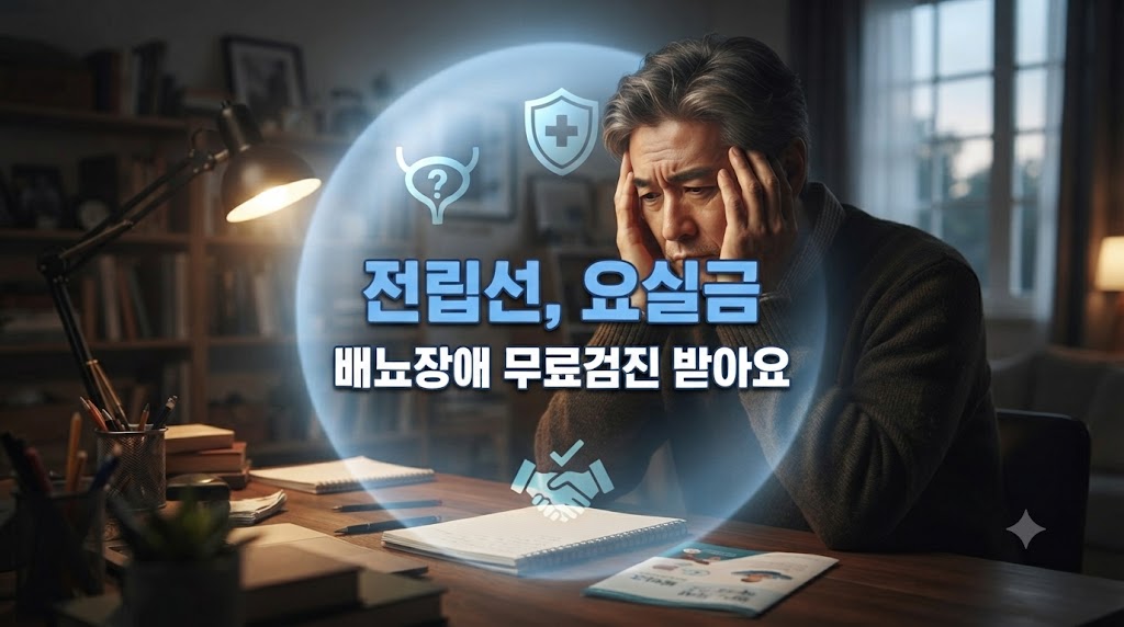 전립선 문제 때문에 고민하고 있는 중장년의 모습