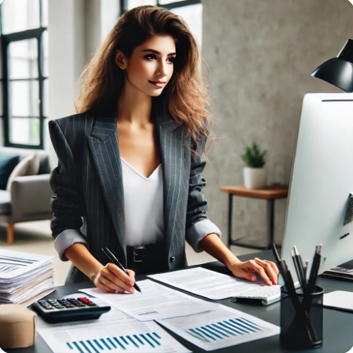 연말정산을 수정하는 모습을 표현한 이미지