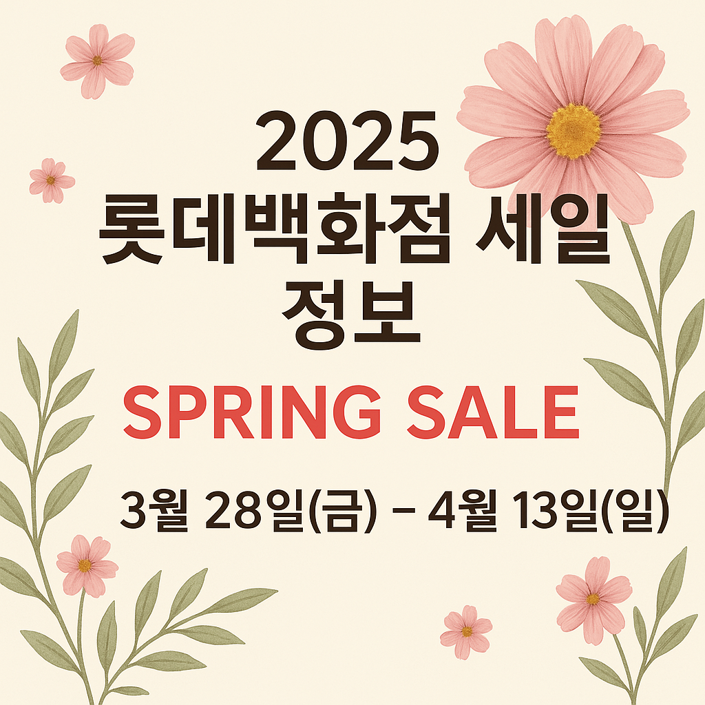 2025 롯데백화점 세일 정보