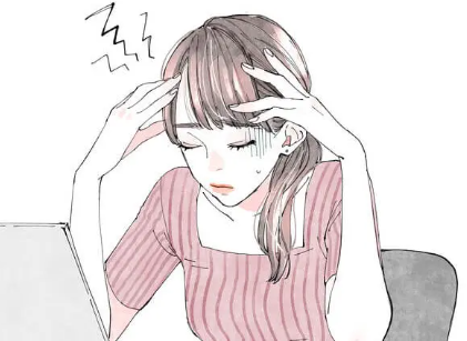 두통으로 괴로운 여성