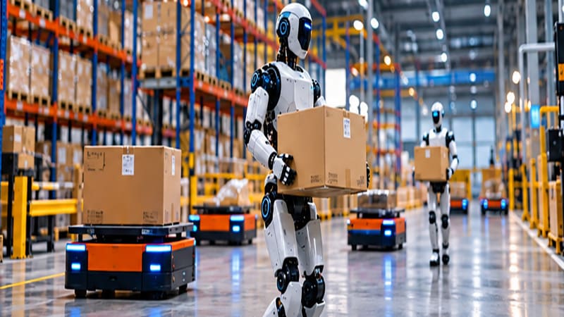 <img src=&rdquo;humanoid-robot-logistics-warehouse.jpg&rdquo; alt=&rdquo;물류 창고에서 상자를 운반하는 휴머노이드 로봇&rdquo;>