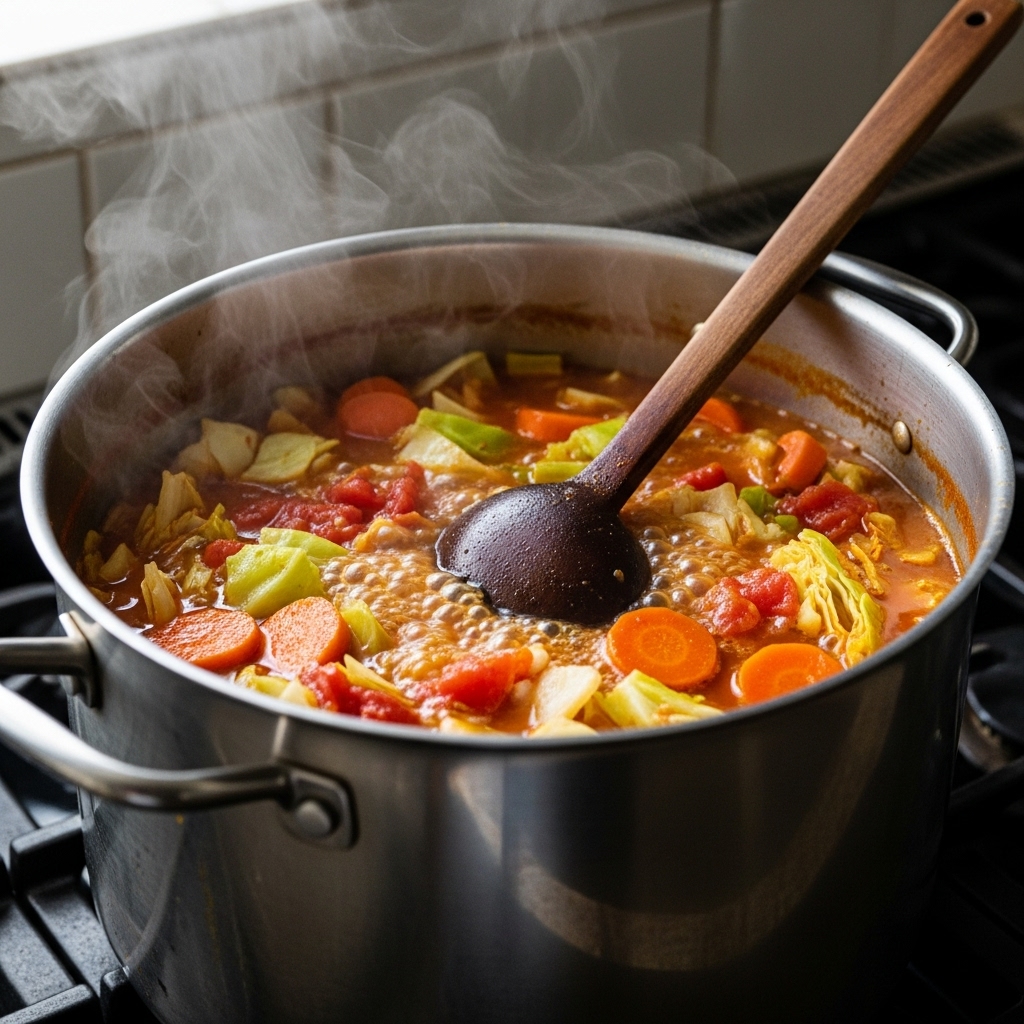 마녀스프 조리과정 AI 이미지