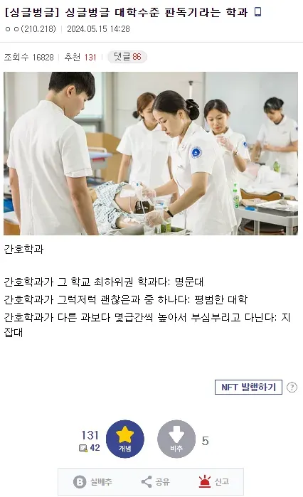 간호학과 대학 순위 최우수 학교 2025년_1