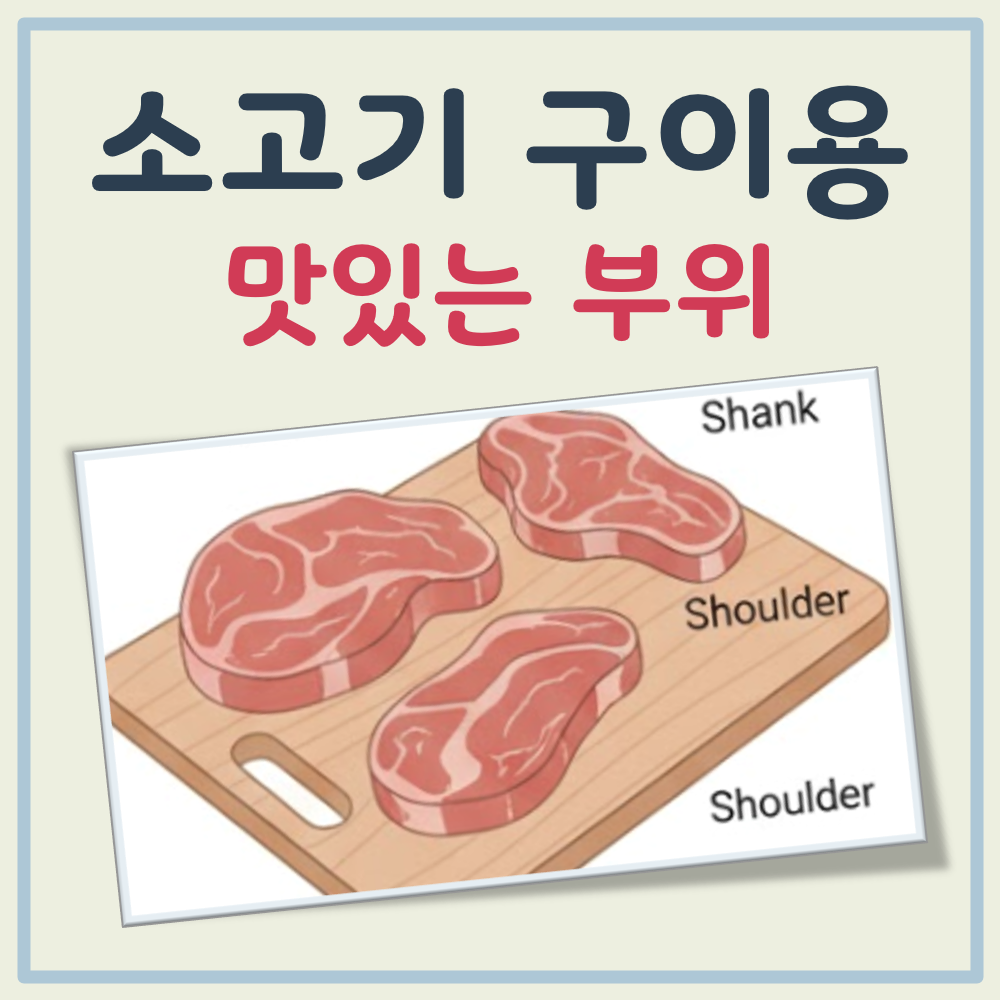 소고기 구이용 맛있는 부위 대표 이미지