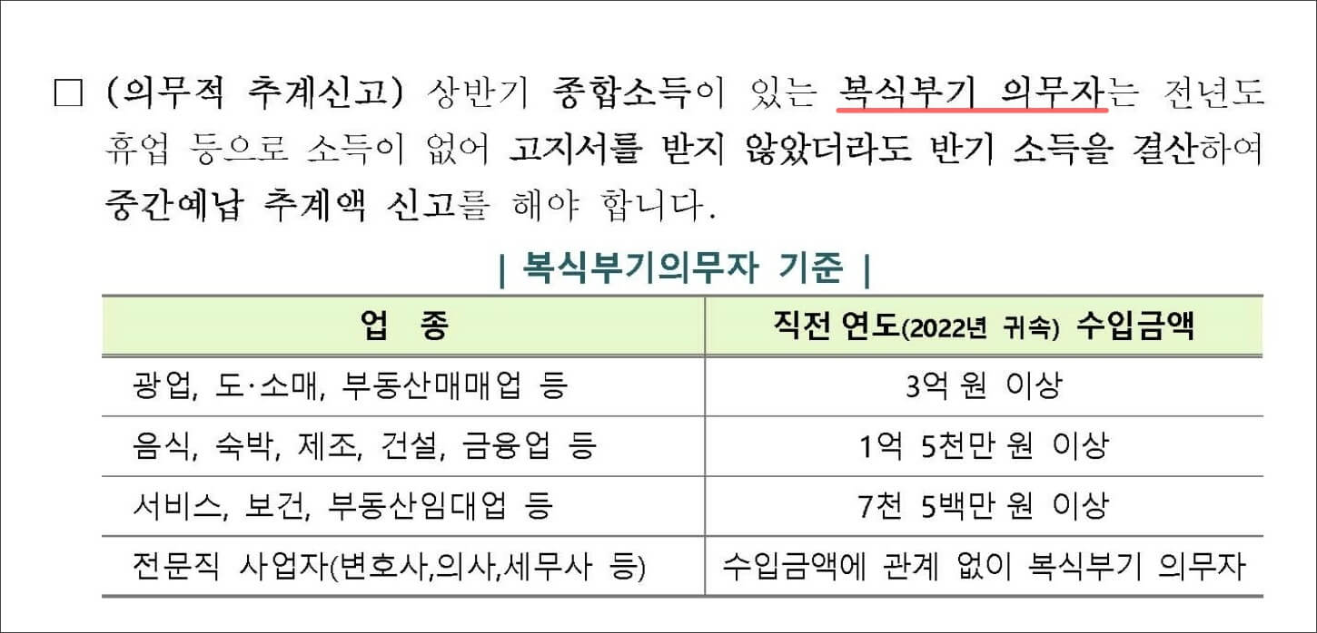 11월은 종합소득세 중간예납의 달입니다 7