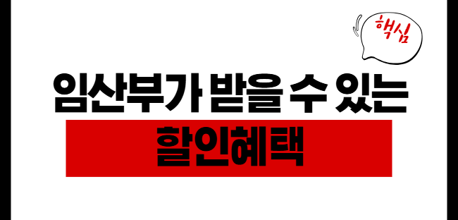 임산부 지원 혜택