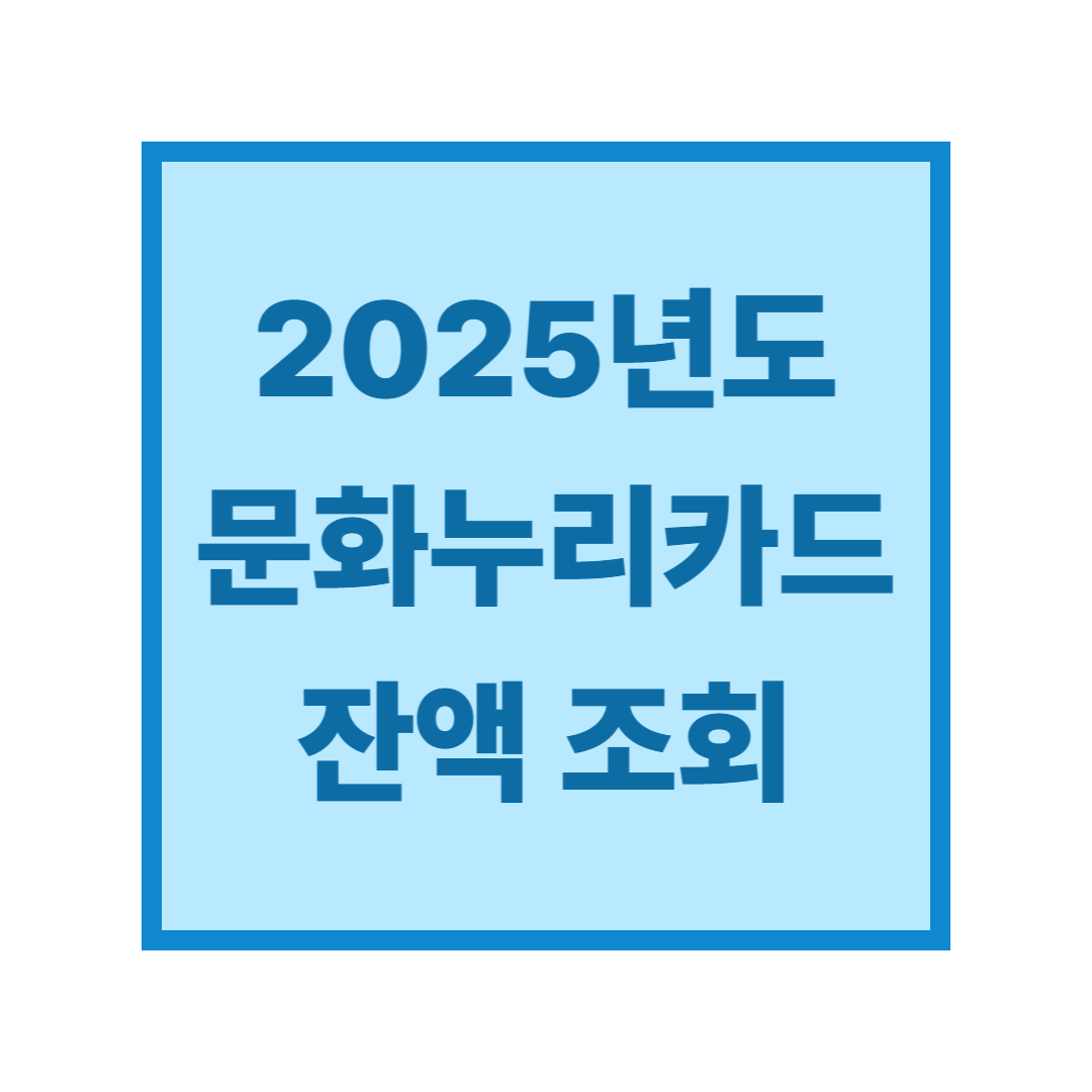 2025년 문화누리카드 잔액 조회 방법과 똑똑한 사용 팁 총정리! (사용처, 유효기간)