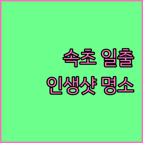 겨울 속초 해수욕장 일출 명소와 외옹..