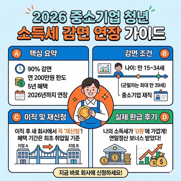 중소기업 청년 소득세 감면 연장 가이드