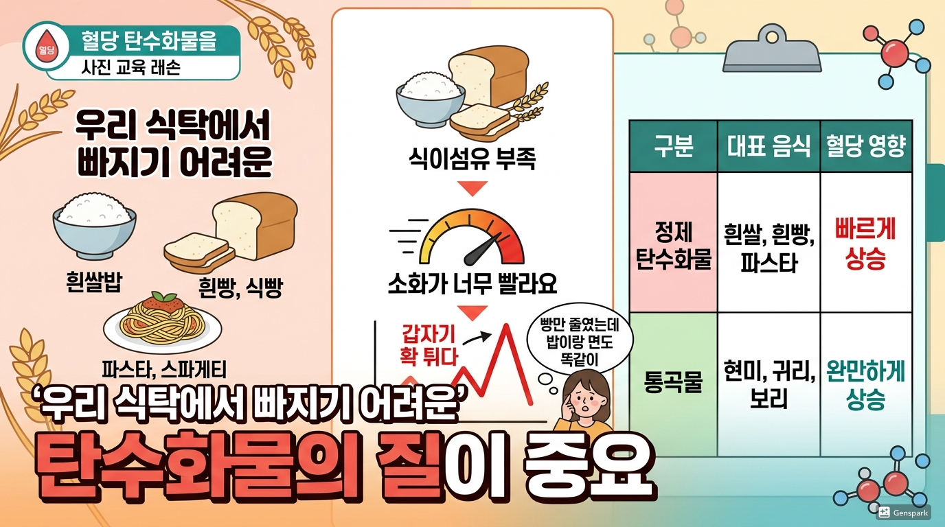 정제 탄수화물이 혈당에 미치는 영향