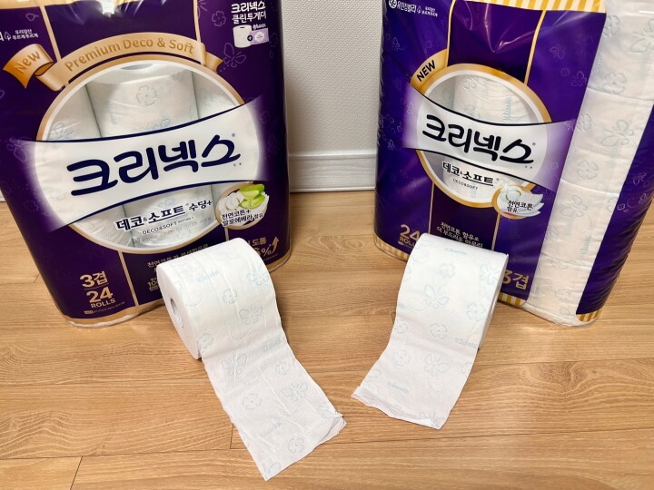 화장지 비교 사진