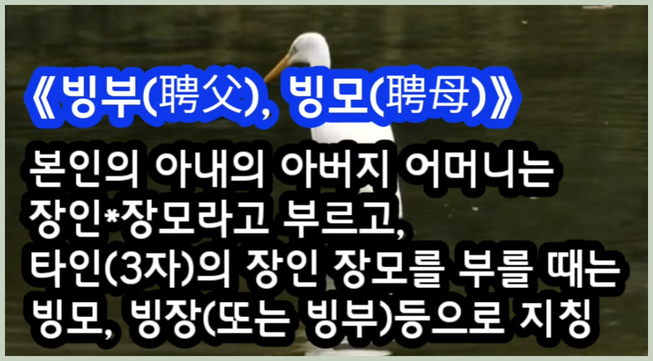 빙모상 뜻, 빙부상 뜻