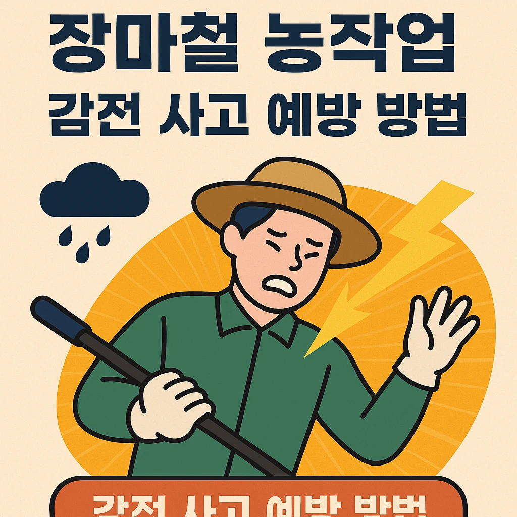 농작업안전관리 : 장마철, 농민이 가장 두려워해야 할 사고는 '감전'입니다