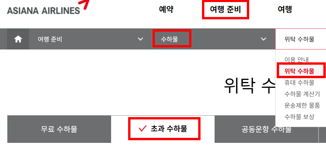 위탁-수하물-초과-수하물