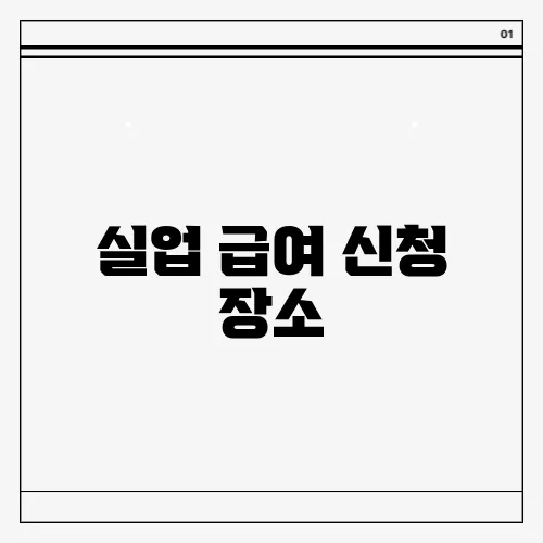 실업 급여 신청 장소
