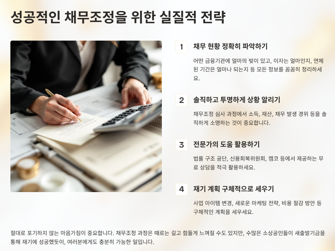 채무조정을 위한 전략