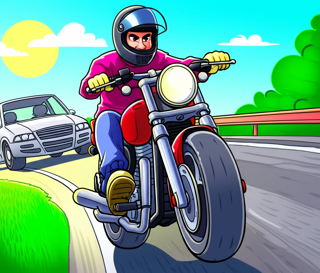 사고 없는 라이딩, 오토바이 미끄러짐..