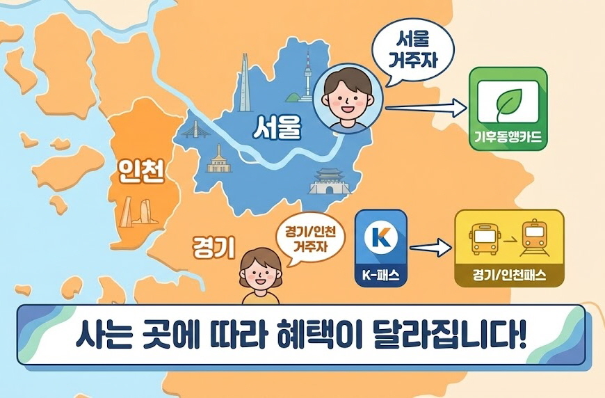 거주지별 교통 패스 추천 지도