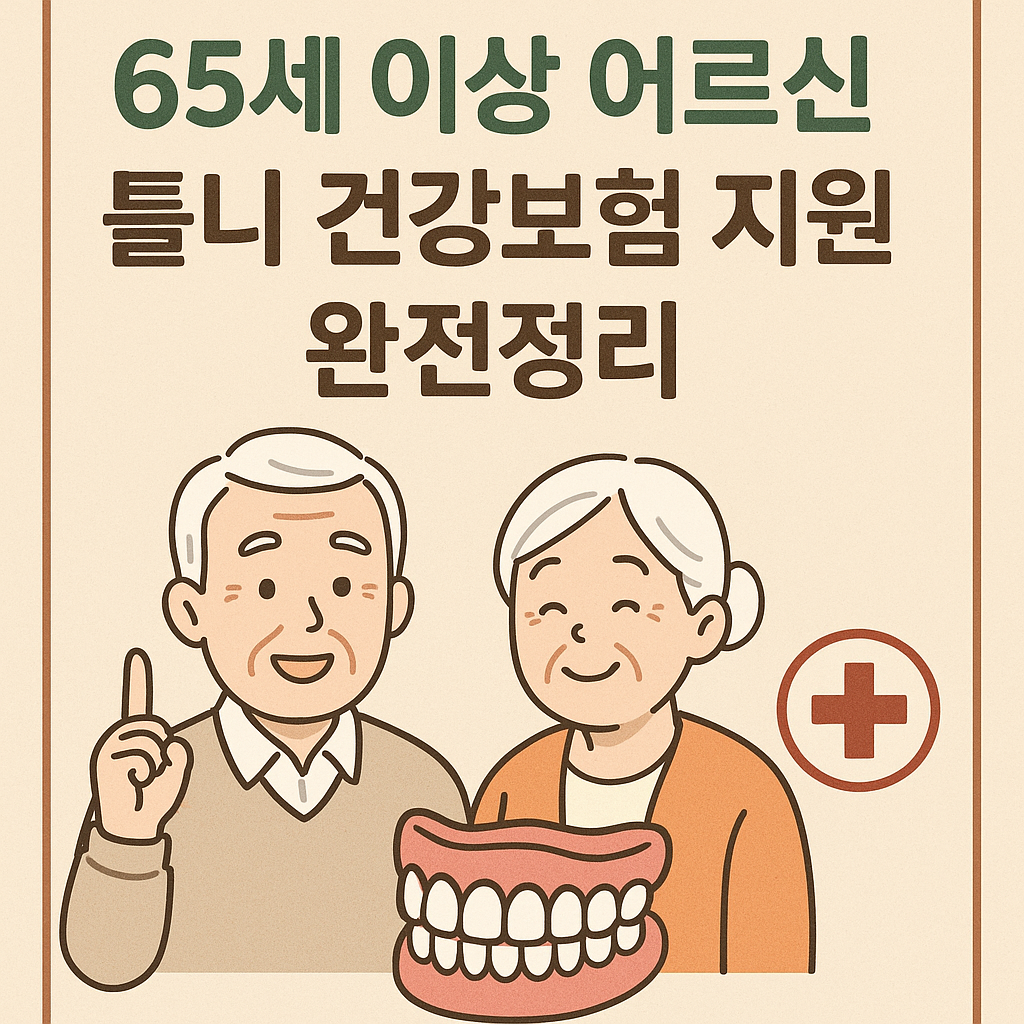 65세 이상 어르신 틀니 건강보험 지원제도