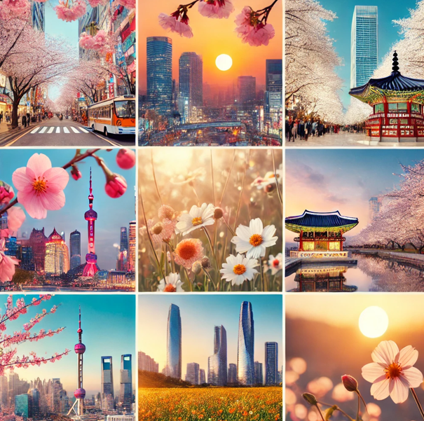 국내, 해외 봄 사진