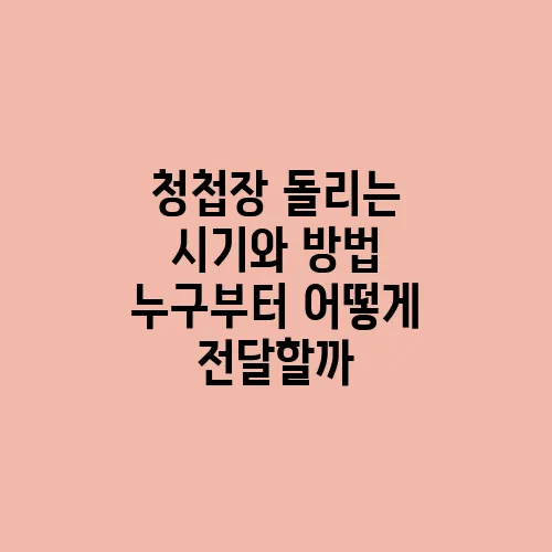 청첩장 돌리는 시기와 방법 누구부터 어떻게 전달할까