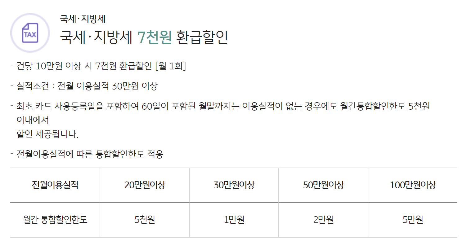 재산세 카드 납부 혜택