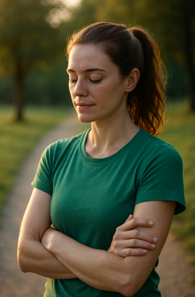 러닝을 통해 자기 자신을 돌아보고 있는 러너