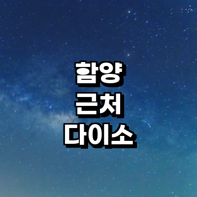 함양군 종합생활용품 다이소