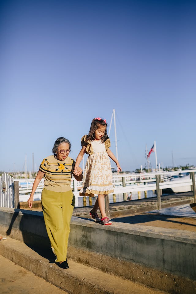 grandma and a girl