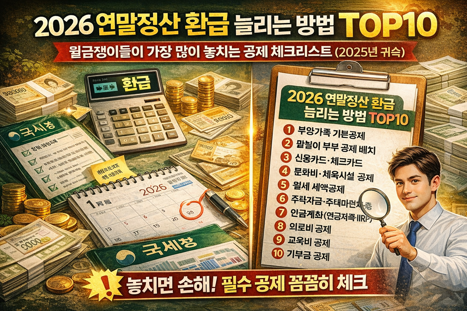 2026 연말정산 환급 늘리는 방법 TOP10