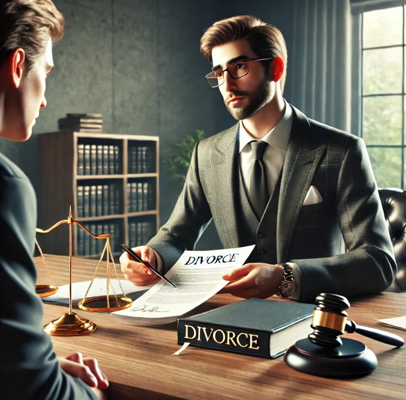 이혼 변호사 상담 장면을 현실적으로 표현한 것